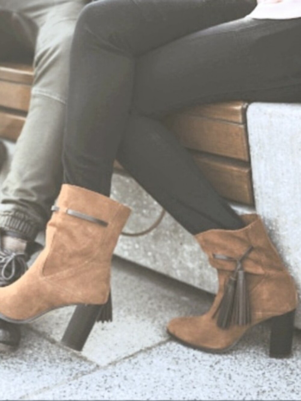 Austrian hōgl Tassel Heeled Ankle Boots Western Chic Suede Hogl Goat Leather 8